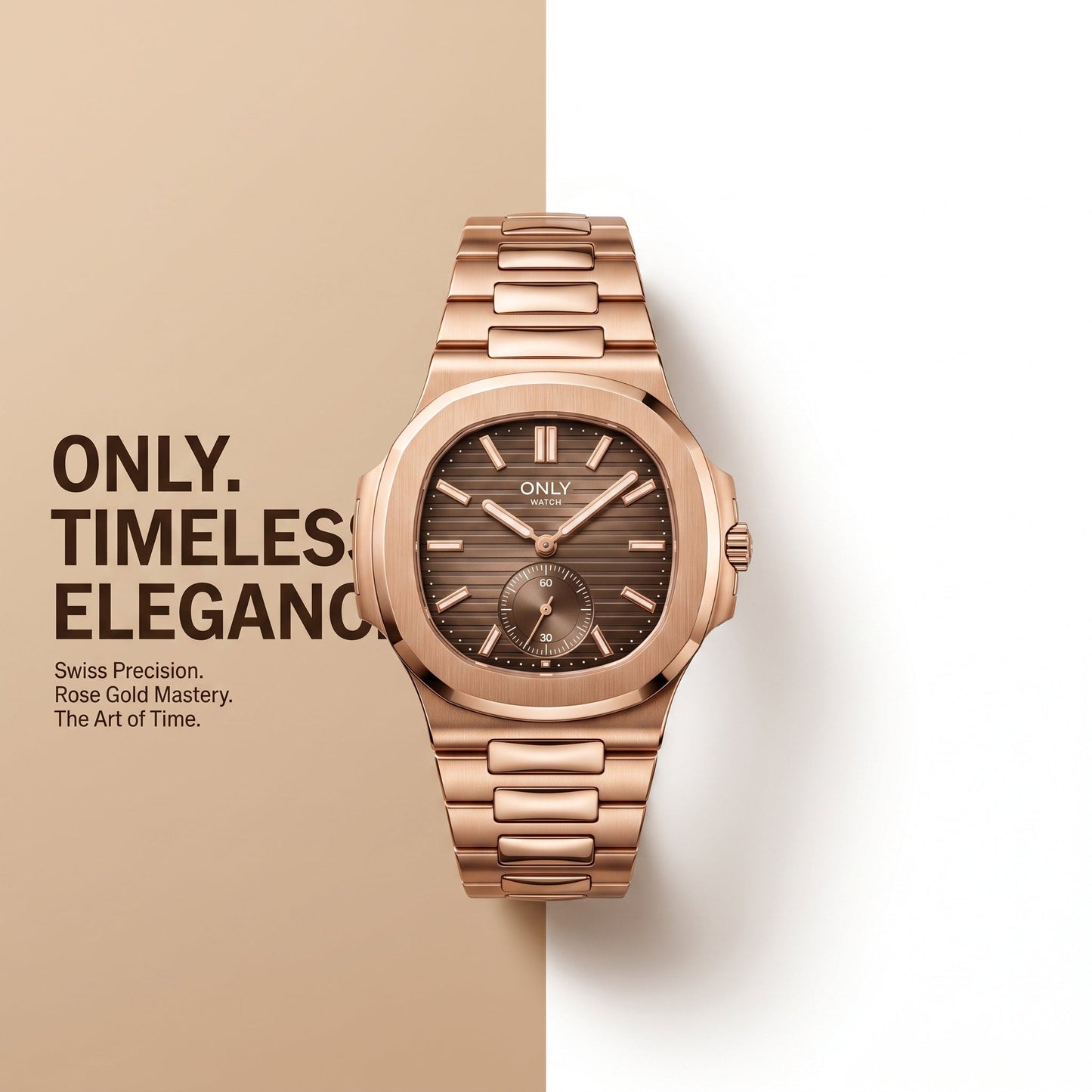 ONLY® Prestige-X Luxury Rose Gold Watch For Men