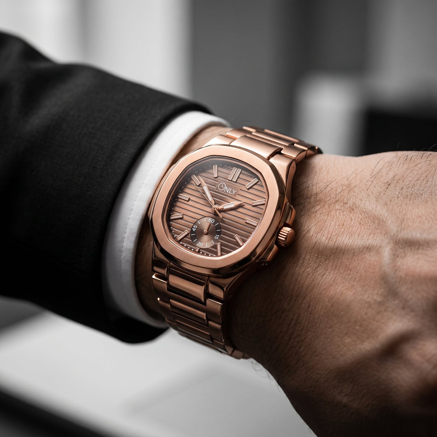 ONLY® Prestige-X Luxury Rose Gold Watch For Men