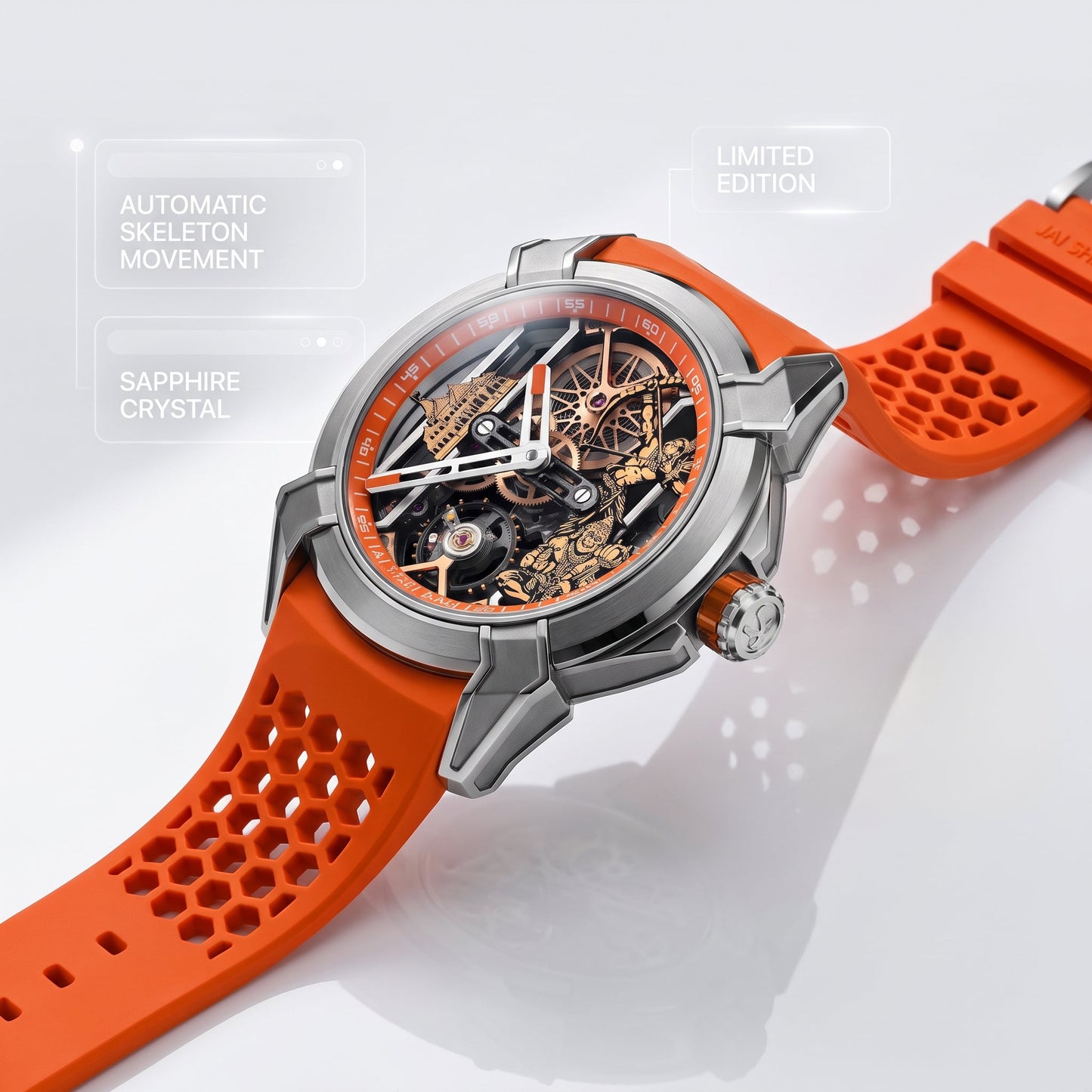The Ayodhya Chronograph: Raghuvanshi Heritage Saffron Watch