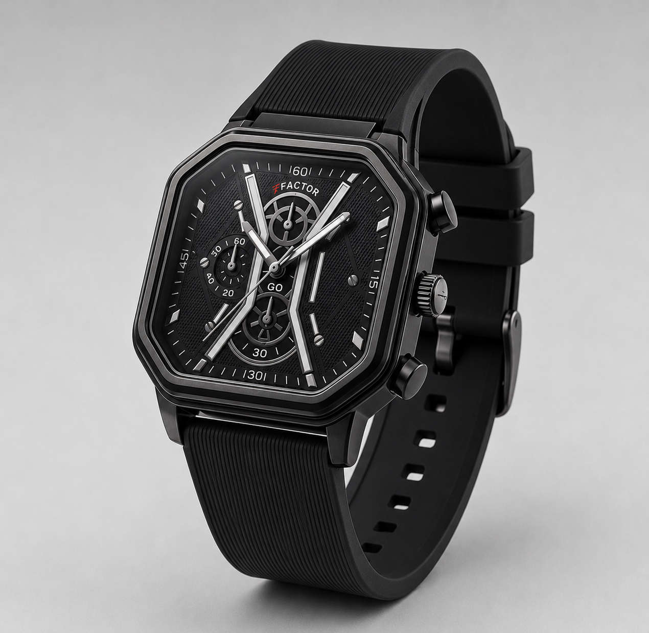 XFACTOR® Onyx Octane Quartz Chronograph Watch For Men